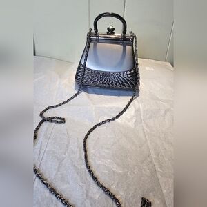Vintage Daniella Silver Metal Evening Bag